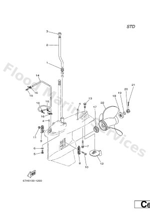 Diagram for LOWER CASING. DRIVE 2