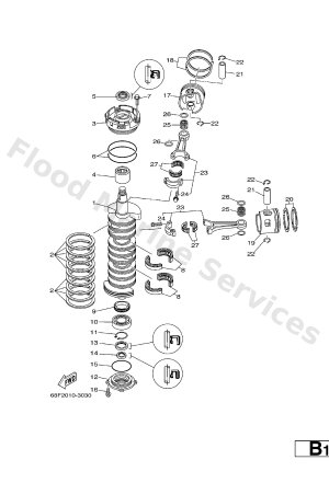 Diagram for CRANKSHAFT. PISTON