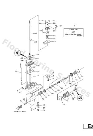 Diagram for LOWER CASING. DRIVE 1
