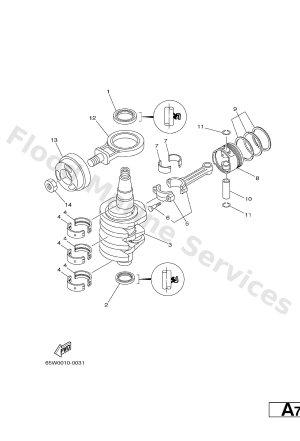 Diagram for CRANKSHAFT. PISTON