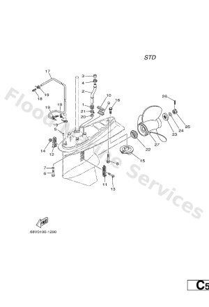 Diagram for LOWER CASING. DRIVE 2