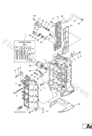 Diagram for CYLINDER. CRANKCASE 1