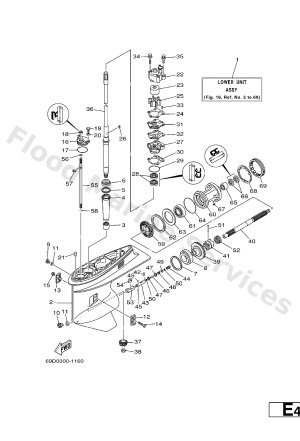 Diagram for LOWER CASING. DRIVE 1