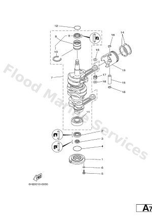 Diagram for CRANKSHAFT. PISTON