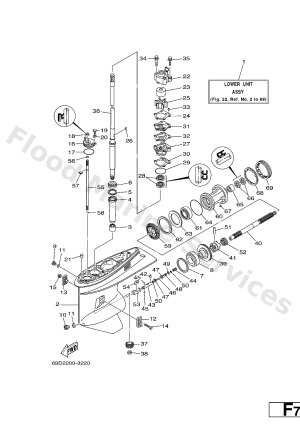 Diagram for LOWER CASING. DRIVE 1
