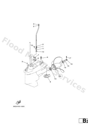 Diagram for LOWER CASING. DRIVE 3