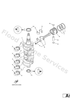 Diagram for CRANKSHAFT. PISTON