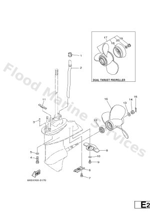 Diagram for LOWER CASING & DRIVE 2