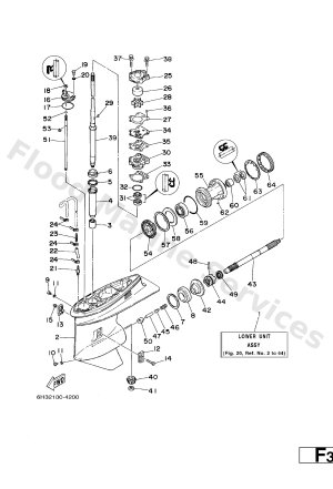 Diagram for LOWER CASING. DRIVE 1