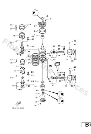 Diagram for CRANKSHAFT. PISTON