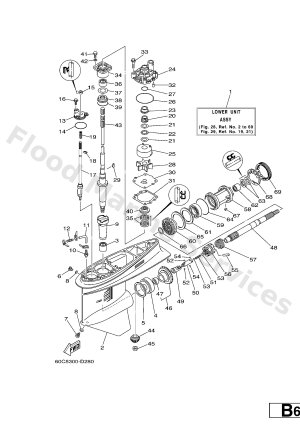 Diagram for LOWER CASING & DRIVE 1