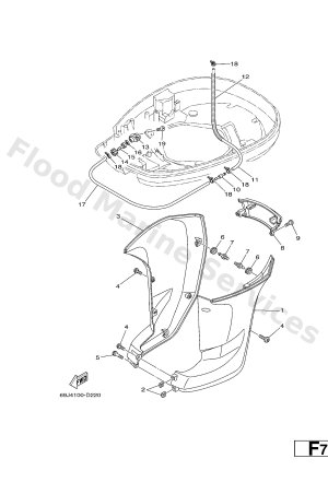 Diagram for BOTTOM COWLING 2