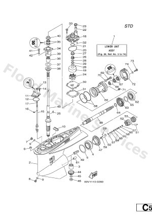 Diagram for LOWER CASING & DRIVE 1
