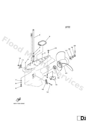 Diagram for LOWER CASING & DRIVE 2