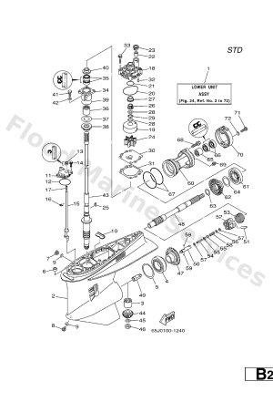 Diagram for LOWER CASING & DRIVE 1