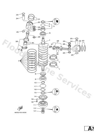 Diagram for CRANKSHAFT & PISTON