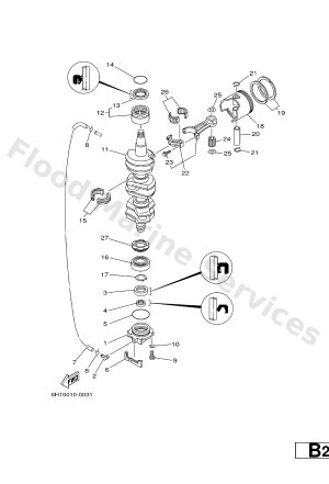 Diagram for CRANKSHAFT & PISTON