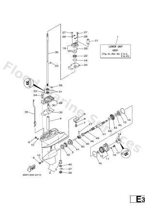 Diagram for LOWER CASING & DRIVE 1