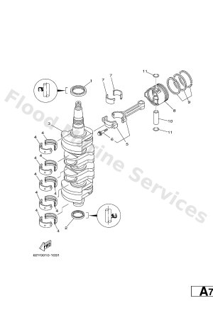 Diagram for CRANKSHAFT & PISTON
