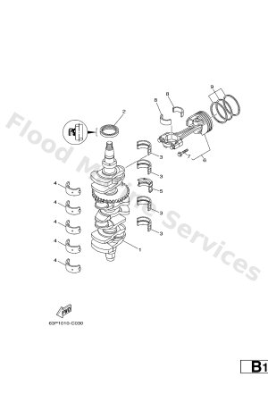 Diagram for CRANKSHAFT & PISTON