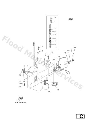 Diagram for LOWER CASING & DRIVE 2