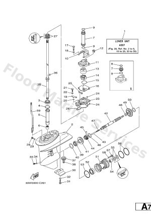 Diagram for LOWER CASING & DRIVE 1
