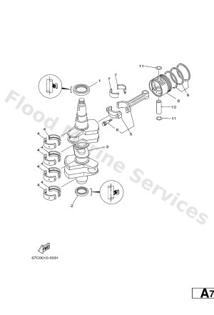 Diagram for CRANKSHAFT & PISTON