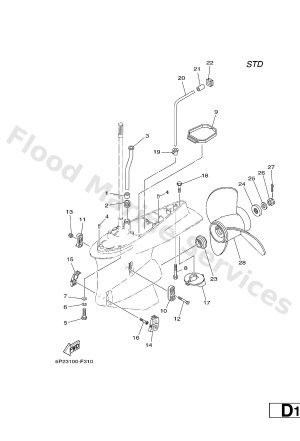 Diagram for LOWER CASING & DRIVE 2