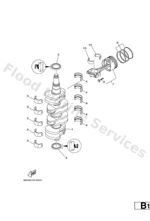 Diagram for CRANKSHAFT & PISTON