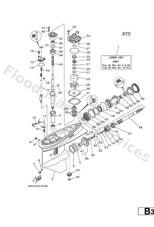 Diagram for LOWER CASING & DRIVE 1