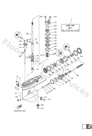 Diagram for LOWER CASING & DRIVE 1