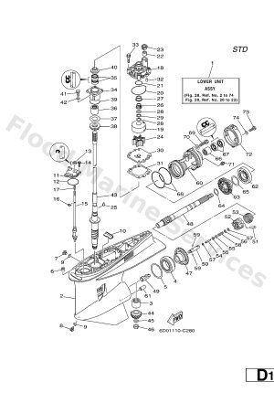 Diagram for LOWER CASING & DRIVE 1