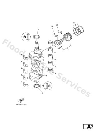 Diagram for CRANKSHAFT & PISTON