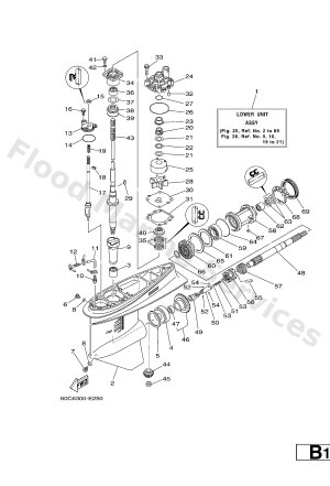 Diagram for LOWER CASING & DRIVE 1