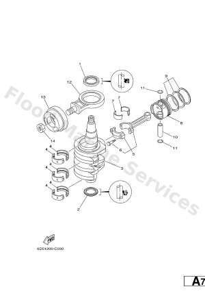 Diagram for CRANKSHAFT & PISTON