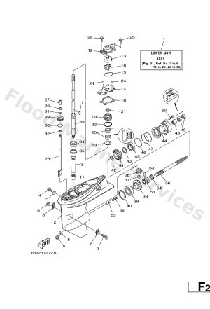 Diagram for LOWER CASING. DRIVE 1
