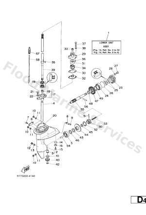 Diagram for LOWER CASING. DRIVE 1