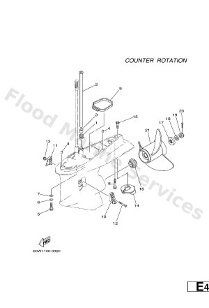 Diagram for LOWER CASING. DRIVE 4