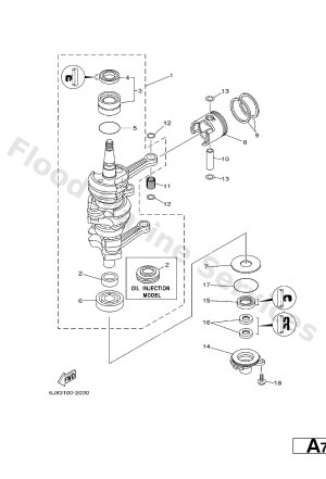 Diagram for CRANKSHAFT. PISTON