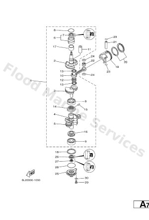 Diagram for CRANKSHAFT. PISTON