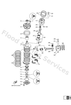 Diagram for CRANKSHAFT. PISTON