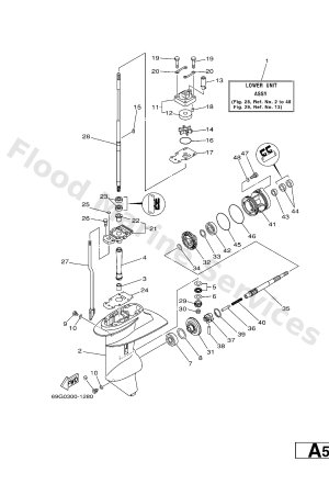 Diagram for LOWER CASING & DRIVE 1