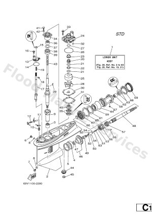 Diagram for LOWER CASING & DRIVE 1