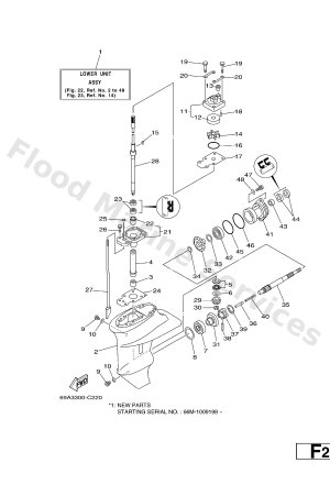 Diagram for LOWER CASING & DRIVE 1