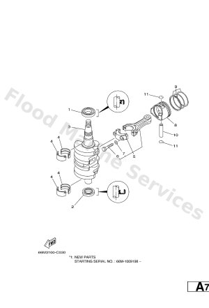 Diagram for CRANKSHAFT & PISTON