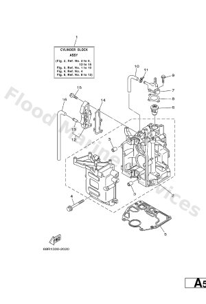Diagram for CYLINDER. CRANKCASE 1