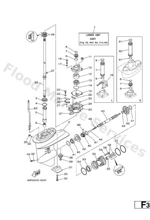 Diagram for LOWER CASING & DRIVE 1