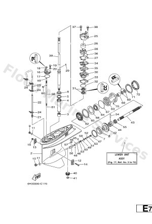 Diagram for LOWER CASING & DRIVE 1