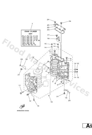 Diagram for CYLINDER & CRANKCASE 1