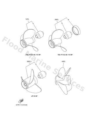 Diagram for PROPELLERS T50 THROUGH (L)F115